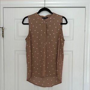 Gibson Floral Print Sleeveless Mandarin Collar Blouse